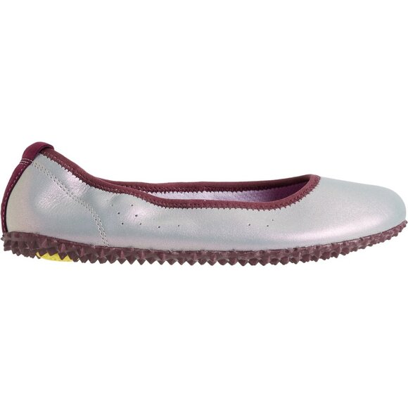 NEW Plae Crosby Ballerina Flats wide width Leather in gray silver unisex 825 3s2 - Picture 1 of 6